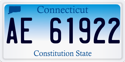 CT license plate AE61922