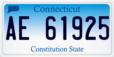 CT license plate AE61925