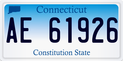 CT license plate AE61926
