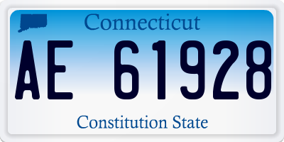 CT license plate AE61928