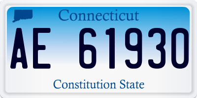 CT license plate AE61930