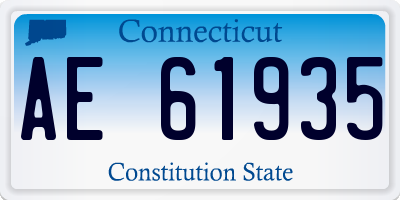 CT license plate AE61935