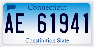 CT license plate AE61941