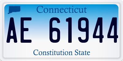 CT license plate AE61944