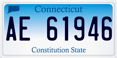 CT license plate AE61946