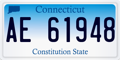 CT license plate AE61948