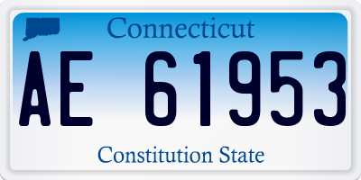 CT license plate AE61953