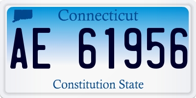 CT license plate AE61956