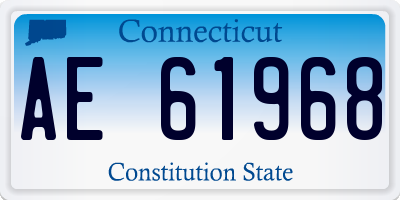 CT license plate AE61968
