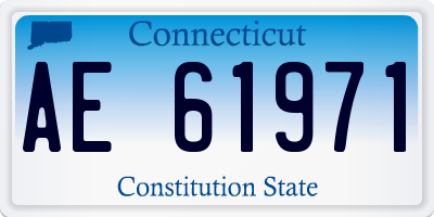 CT license plate AE61971