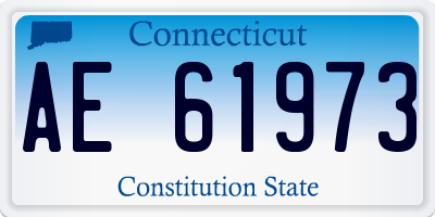 CT license plate AE61973