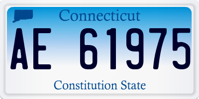CT license plate AE61975