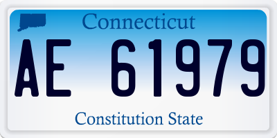 CT license plate AE61979
