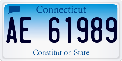 CT license plate AE61989