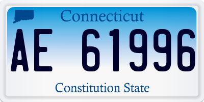 CT license plate AE61996