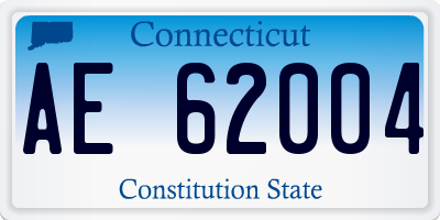 CT license plate AE62004