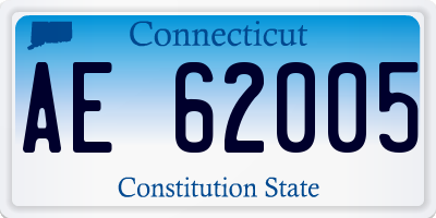 CT license plate AE62005