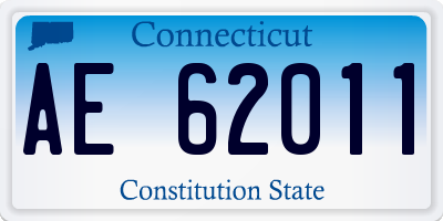 CT license plate AE62011