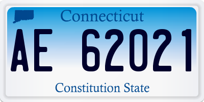 CT license plate AE62021