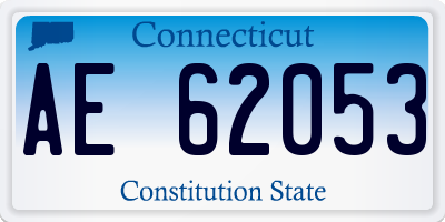 CT license plate AE62053