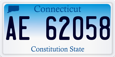 CT license plate AE62058