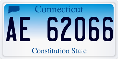 CT license plate AE62066