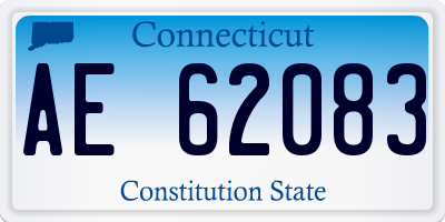 CT license plate AE62083
