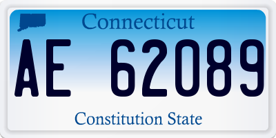 CT license plate AE62089