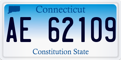 CT license plate AE62109
