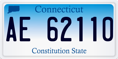 CT license plate AE62110
