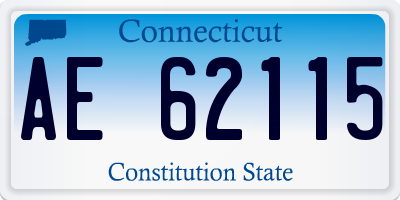 CT license plate AE62115