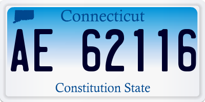 CT license plate AE62116