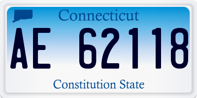 CT license plate AE62118