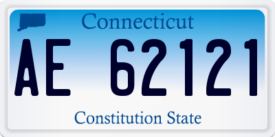 CT license plate AE62121