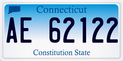 CT license plate AE62122