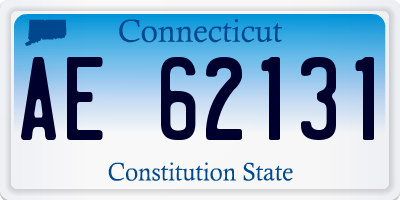 CT license plate AE62131