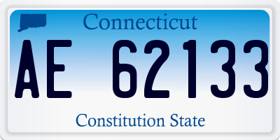 CT license plate AE62133
