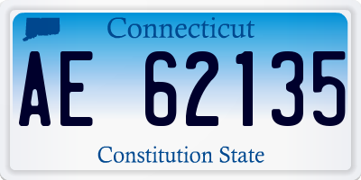 CT license plate AE62135