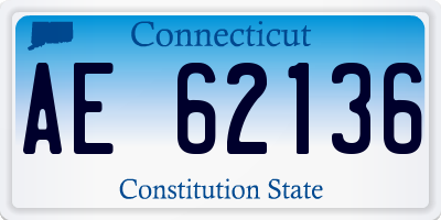 CT license plate AE62136