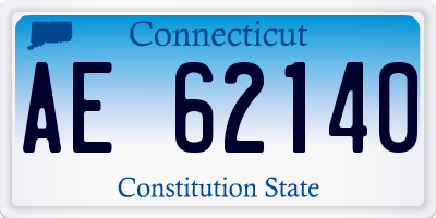 CT license plate AE62140
