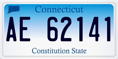 CT license plate AE62141