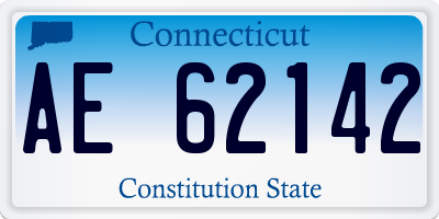 CT license plate AE62142