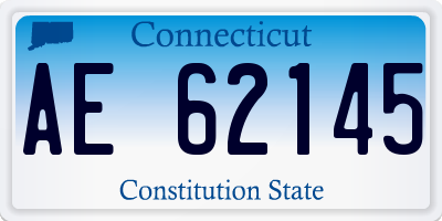 CT license plate AE62145