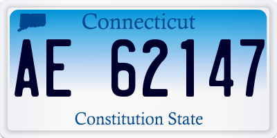 CT license plate AE62147