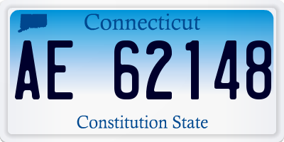 CT license plate AE62148