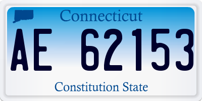 CT license plate AE62153
