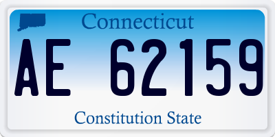 CT license plate AE62159