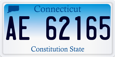 CT license plate AE62165
