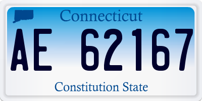 CT license plate AE62167