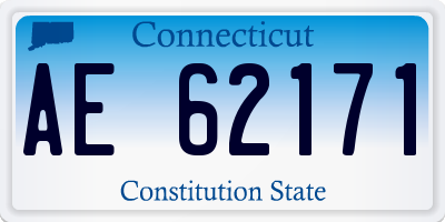CT license plate AE62171